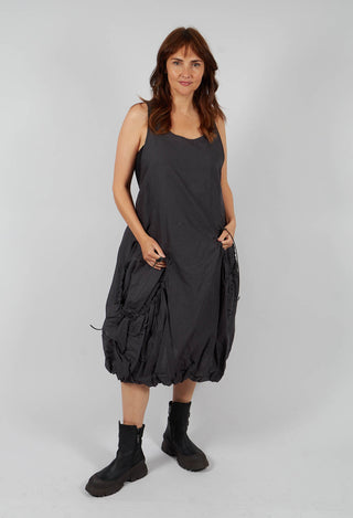 Sleeveless Dress with Drawstring Pockets in Swamp Paper - 1550905