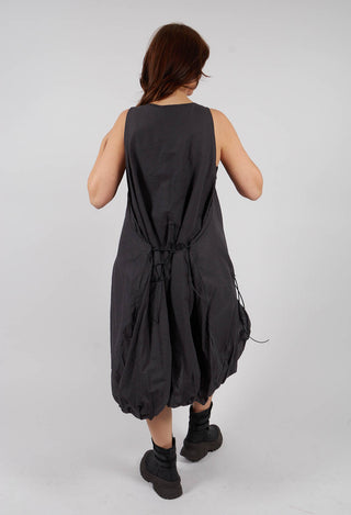 Sleeveless Dress with Drawstring Pockets in Swamp Paper - 1550905