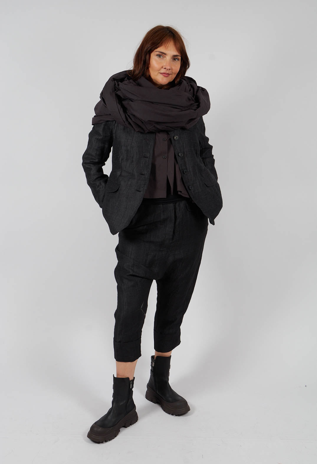 Oversized Cotton Scarf in Turf Paper - 1551407