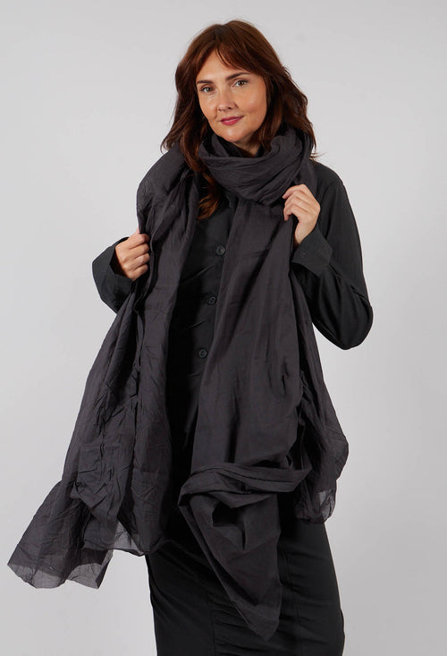Oversized Cotton Scarf in Swamp Paper - 1551407