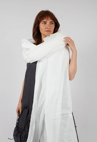 Oversized Cotton Scarf in Bone Paper - 1551407