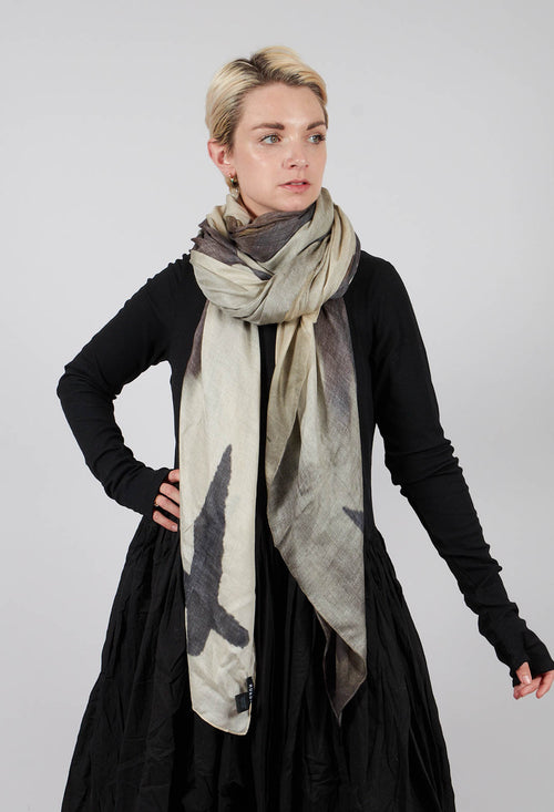 Lightweight Scarf in Bone Turf Print - 1601401
