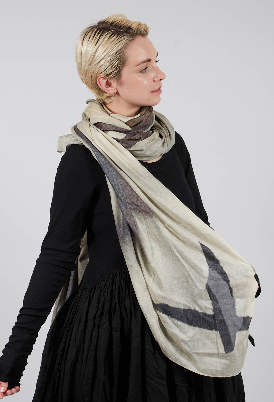 Lightweight Scarf in Bone Turf Print - 1601401