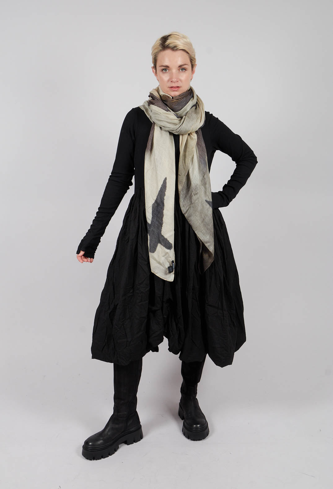 Lightweight Scarf in Bone Turf Print - 1601401