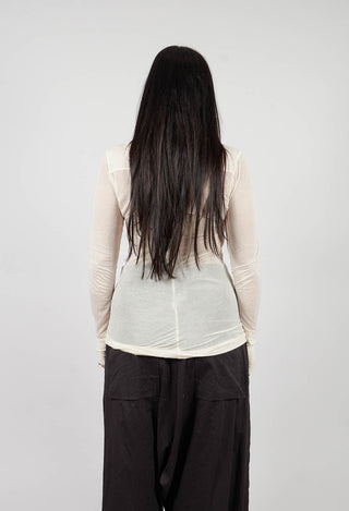 Long Sleeve T-Shirt in Bone Black Print - 1620501
