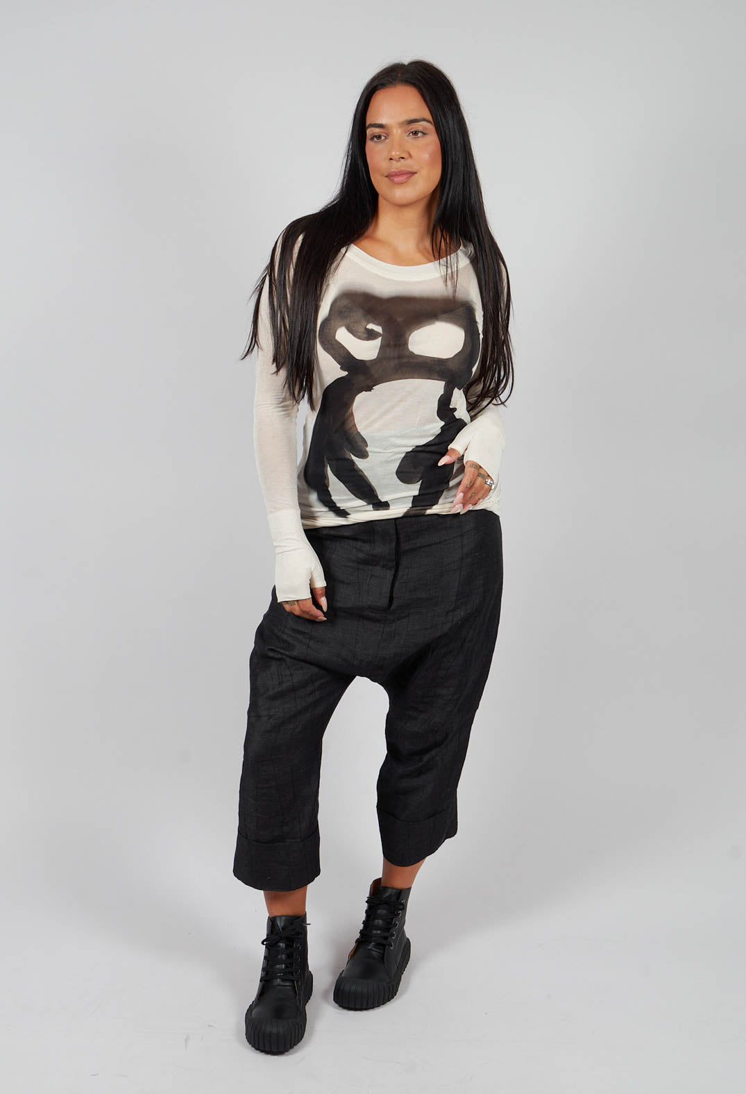 Long Sleeve T-Shirt in Bone Turf Print - 1620501