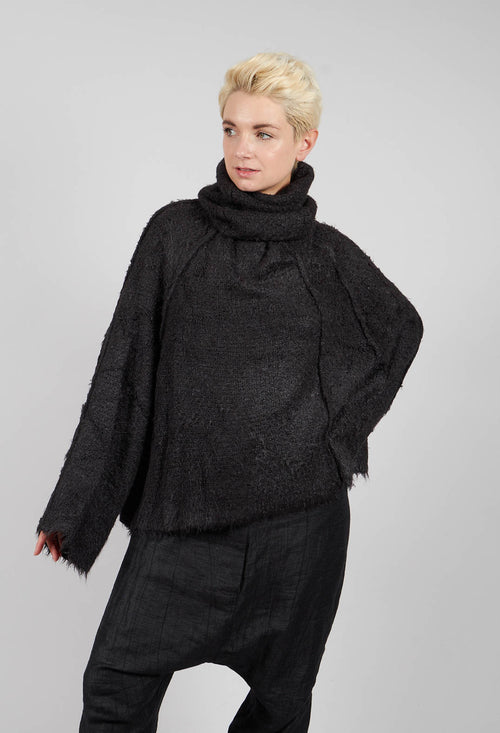 Roll Neck Jumper in Black - 1650703