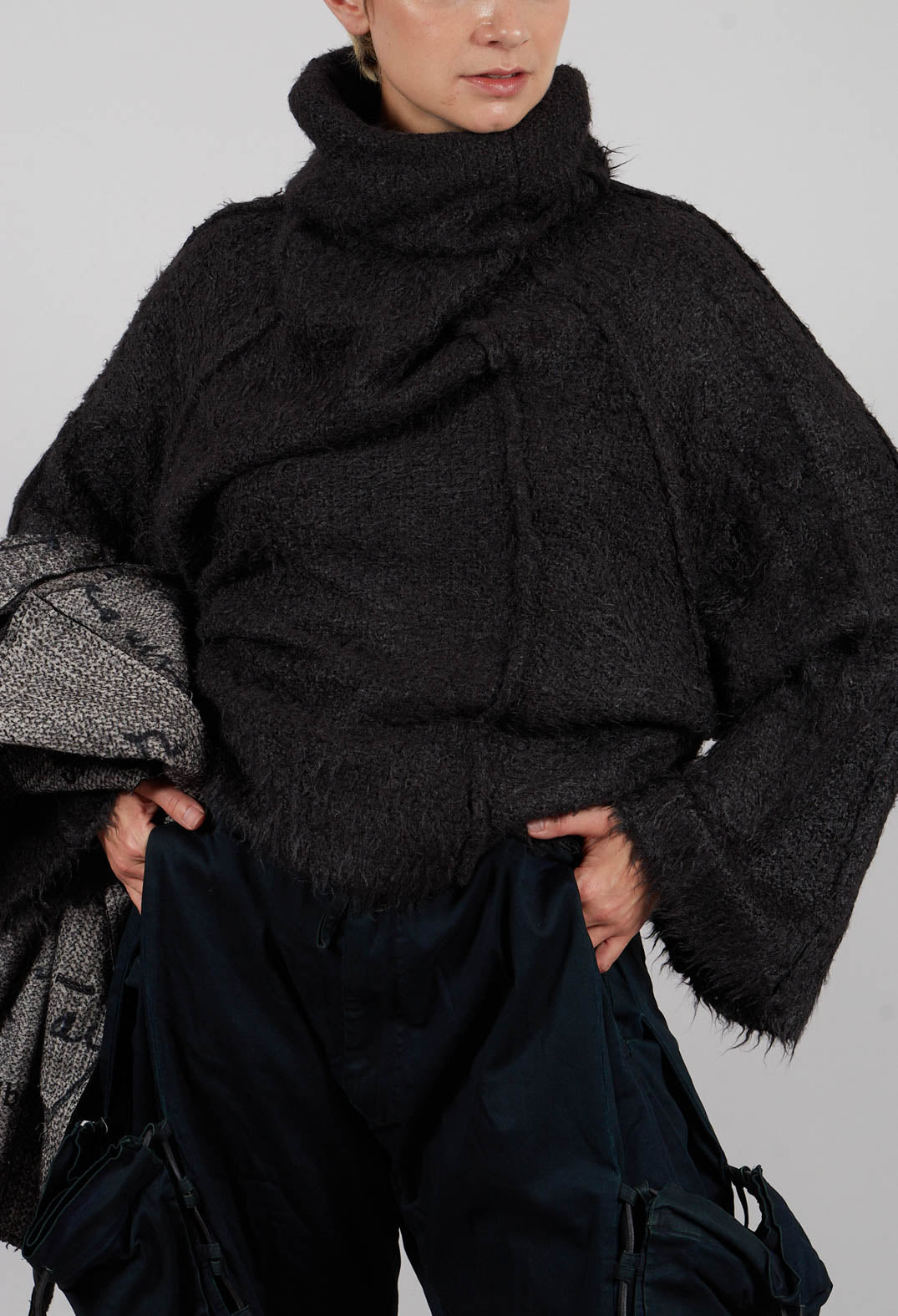 Roll Neck Jumper in Black - 1650703