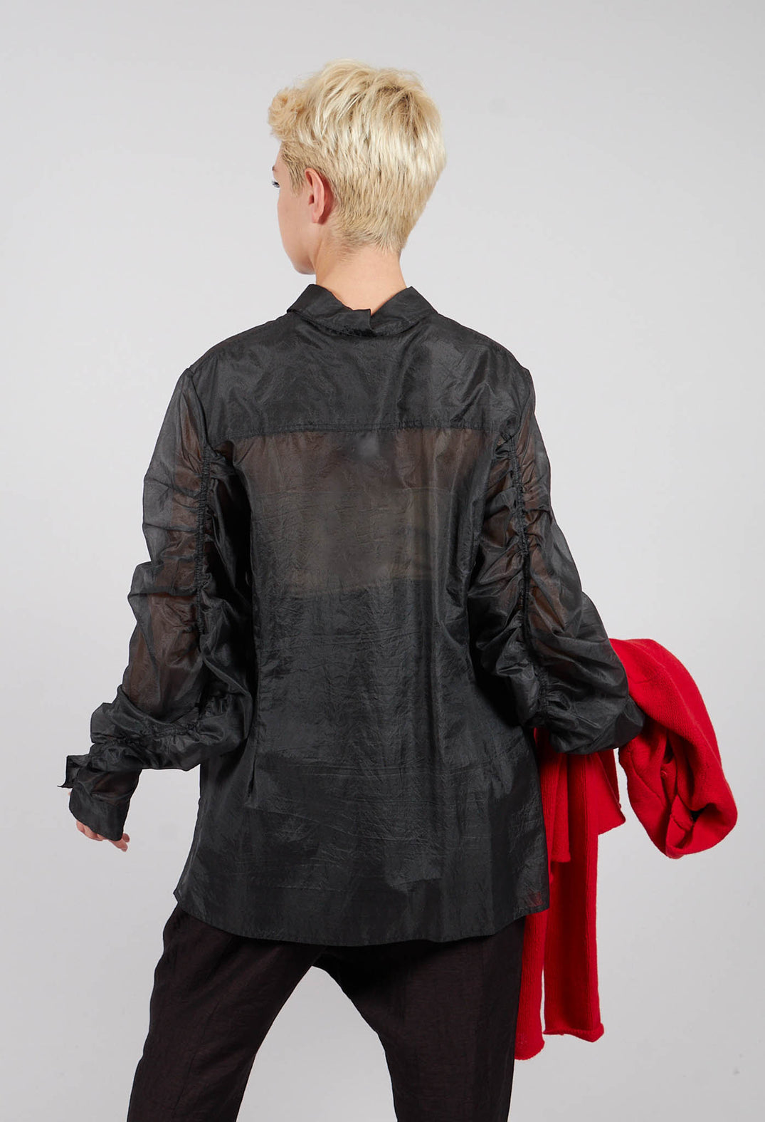 Sheer Silk Shirt in Black - 1780402