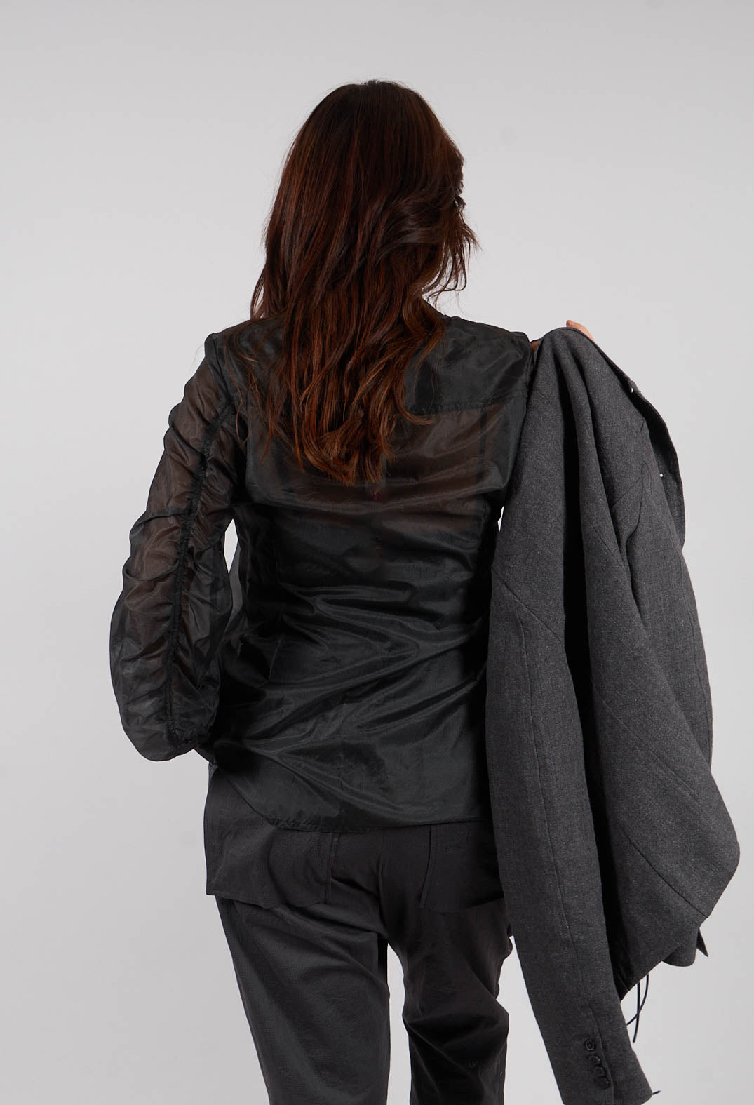 Sheer Silk Shirt in Black - 1780402