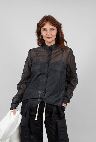Sheer Silk Shirt in Black - 1780402