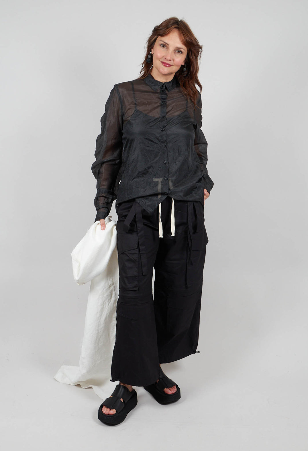 Sheer Silk Shirt in Black - 1780402