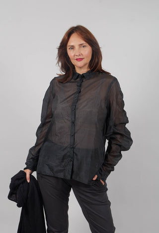 Sheer Silk Shirt in Black - 1780402