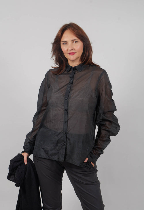 Sheer Silk Shirt in Black - 1780402