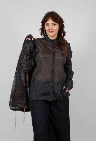 Sheer Silk Shirt in Turf - 1780402