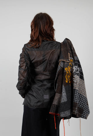 Sheer Silk Shirt in Turf - 1780402