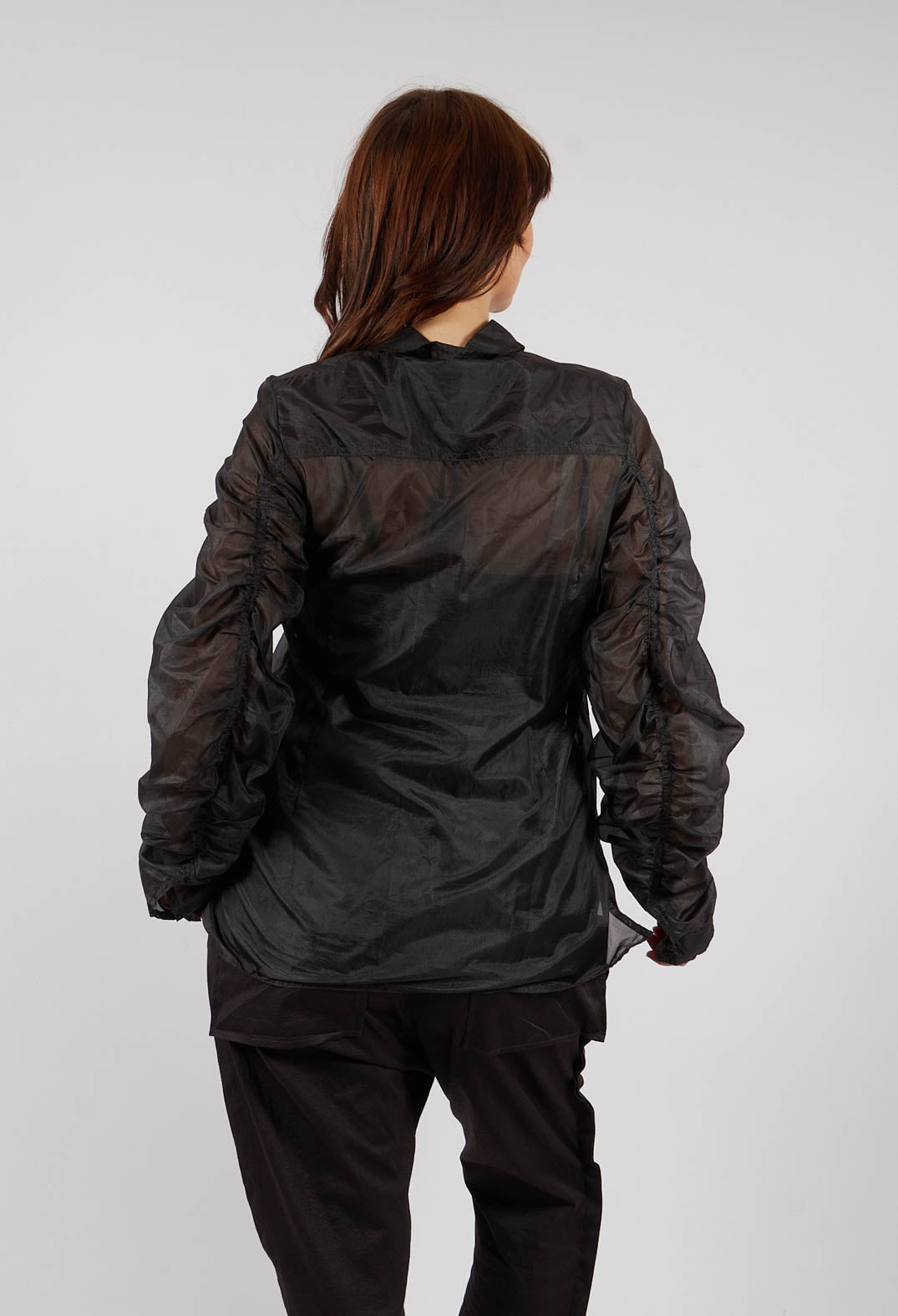 Sheer Silk Shirt in Turf - 1780402