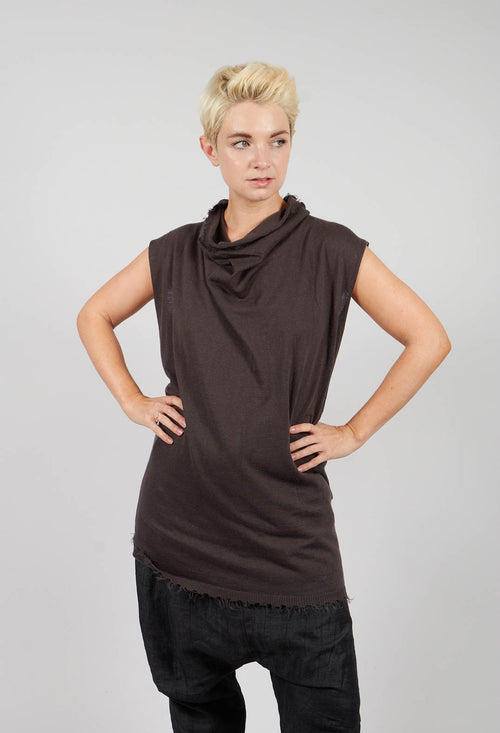 Sleeveless Knitted Top in Swamp - 1847406