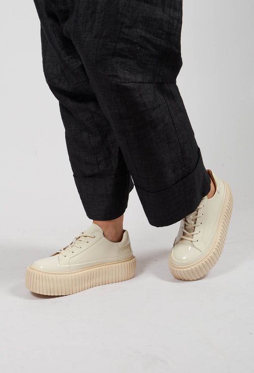 Pumps with Chunky Ribbed Sole in Bone - 1985250