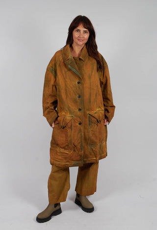 Colour Block Coat in Lagoon Light - 2031205