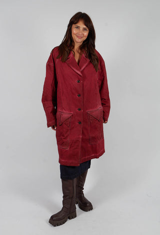 Colour Block Coat in Crab Light - 2031205