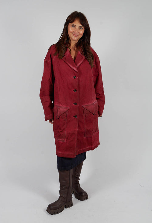 Colour Block Coat in Crab Light - 2031205