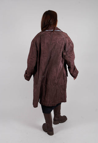 Colour Block Coat in Flamingo Light - 2031205