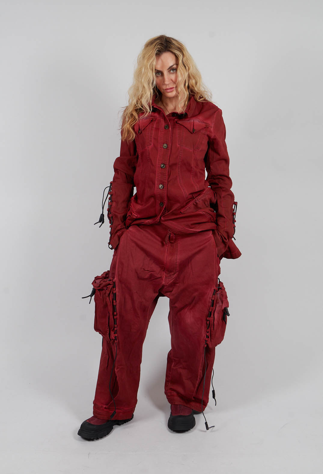 Relaxed Fit Jeans with Pockets in Crab Light - 2060104