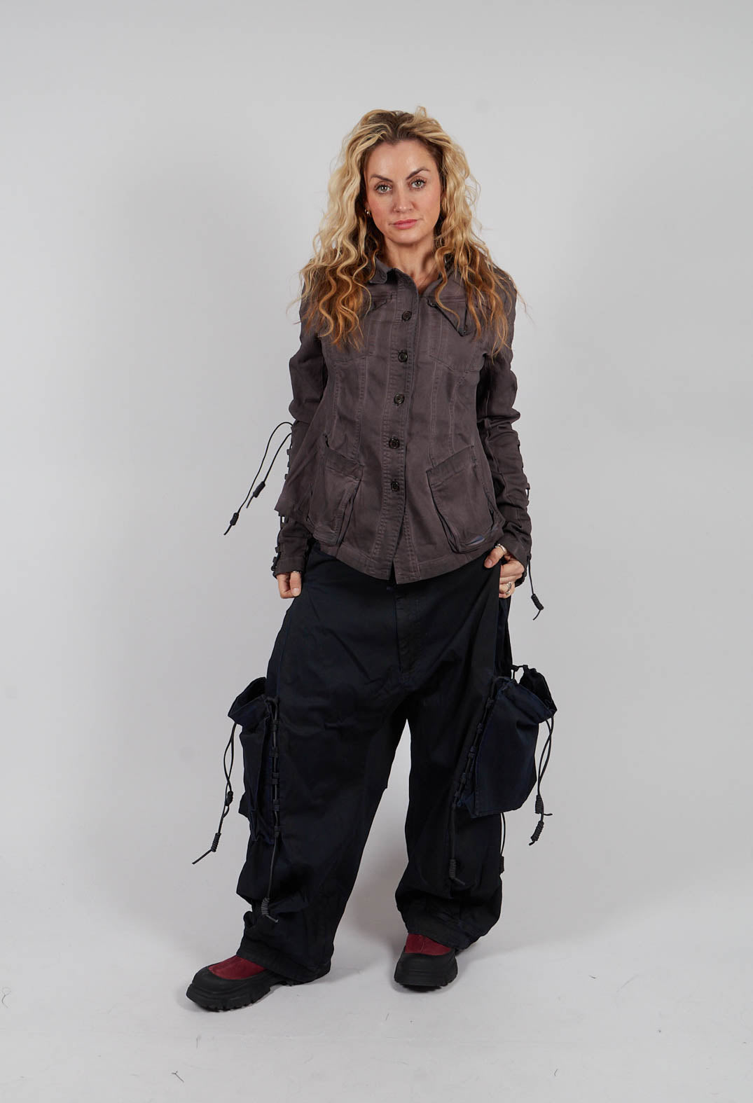 Relaxed Fit Jeans with Pockets in Flamingo Dark  - 2060114