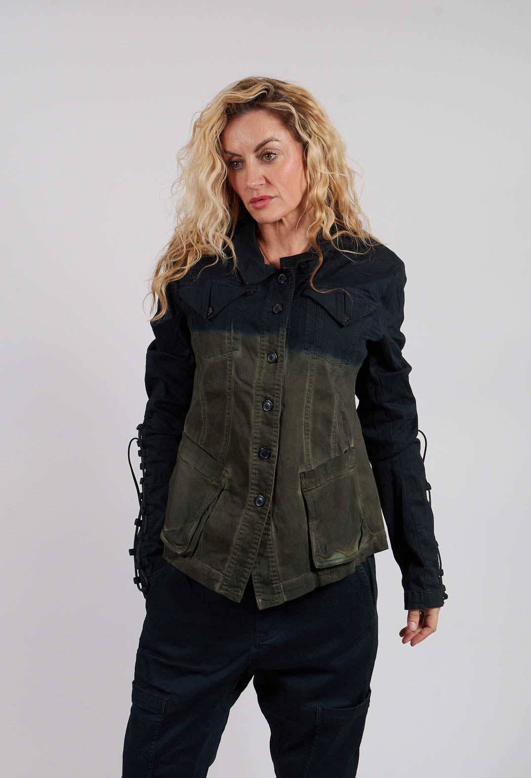 Button Through Jacket in Lagoon Medium - 2061107
