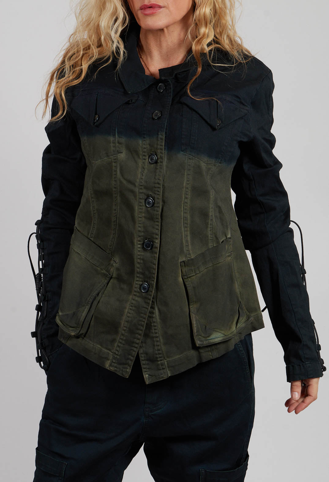 Button Through Jacket in Lagoon Medium - 2061107