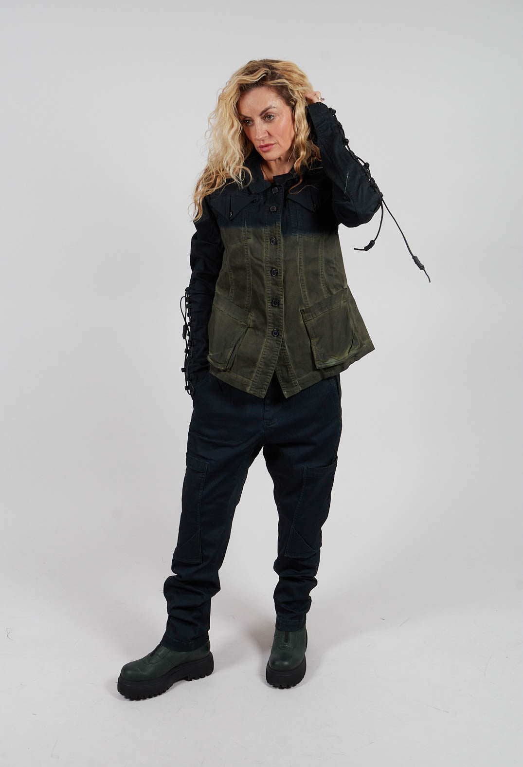 Button Through Jacket in Lagoon Medium - 2061107