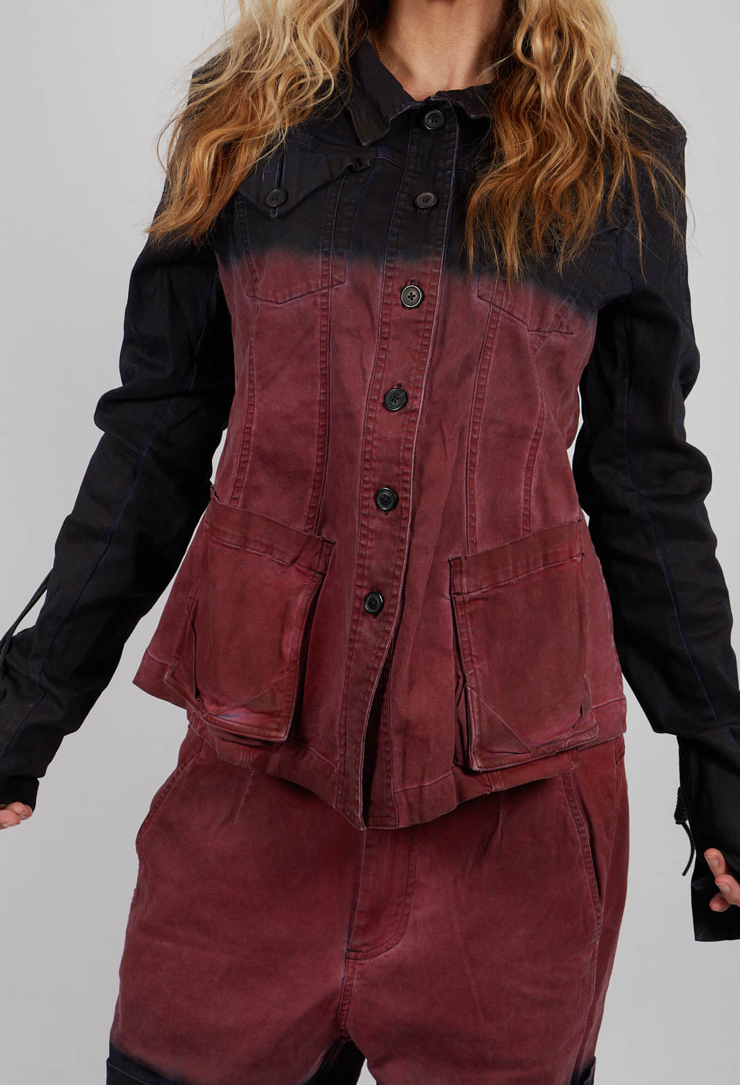 Button Through Jacket in Crab Medium - 2061107