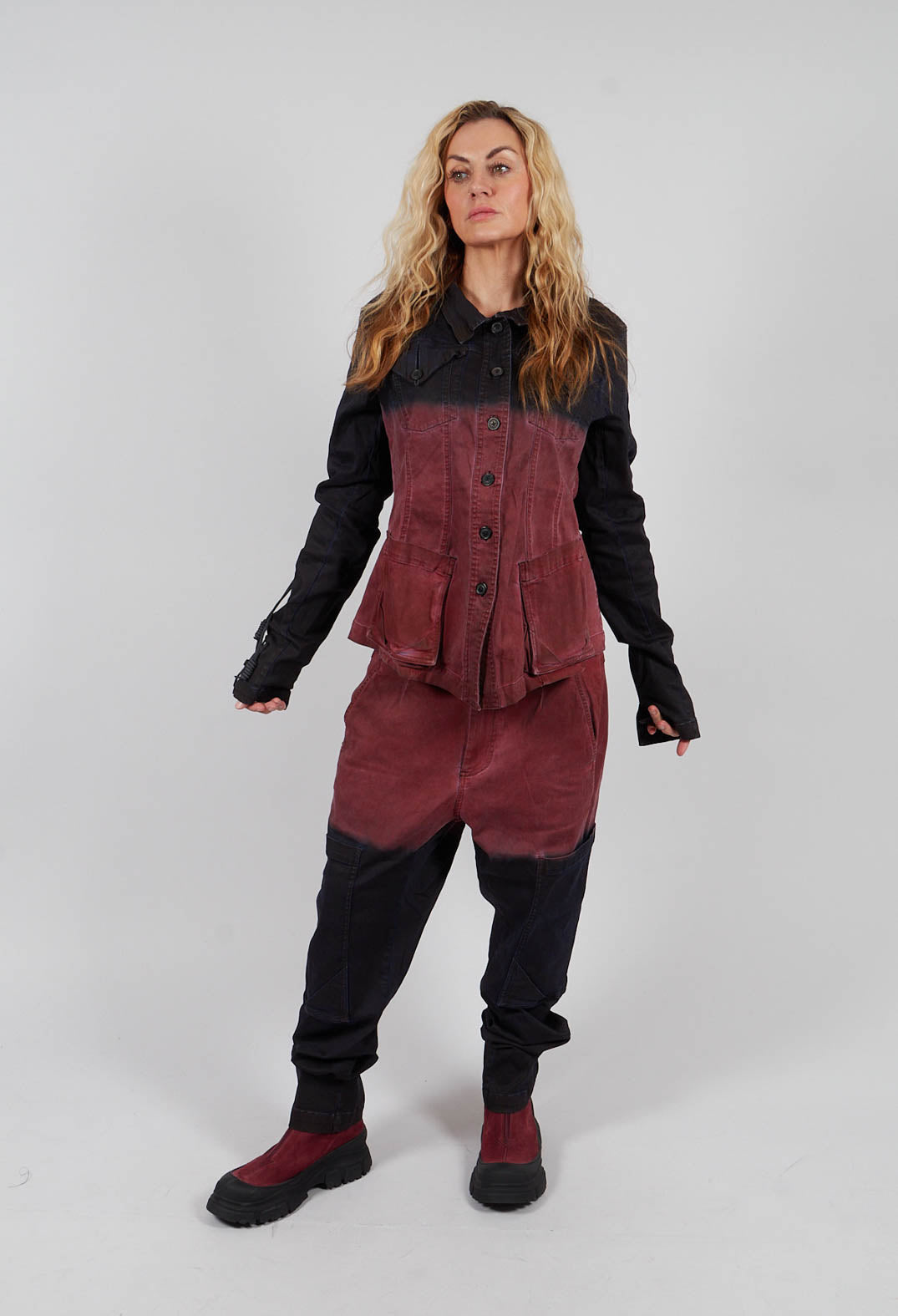 Button Through Jacket in Crab Medium - 2061107