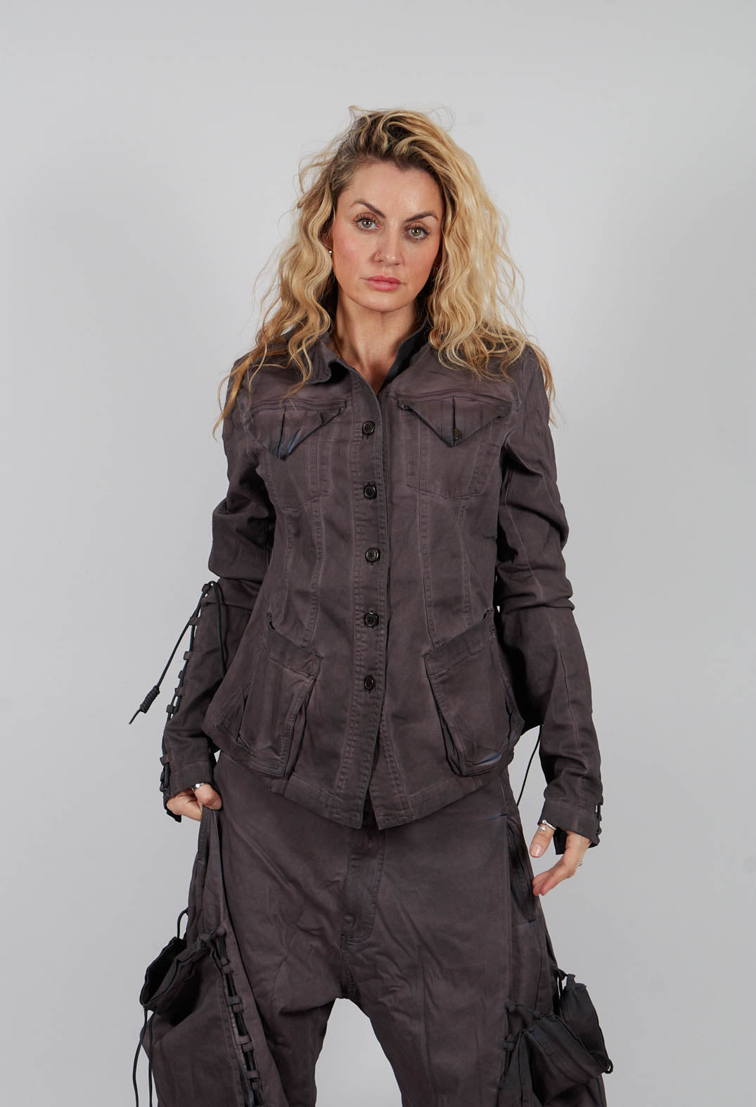 Button Through Jacket in Flamingo Light - 2061107