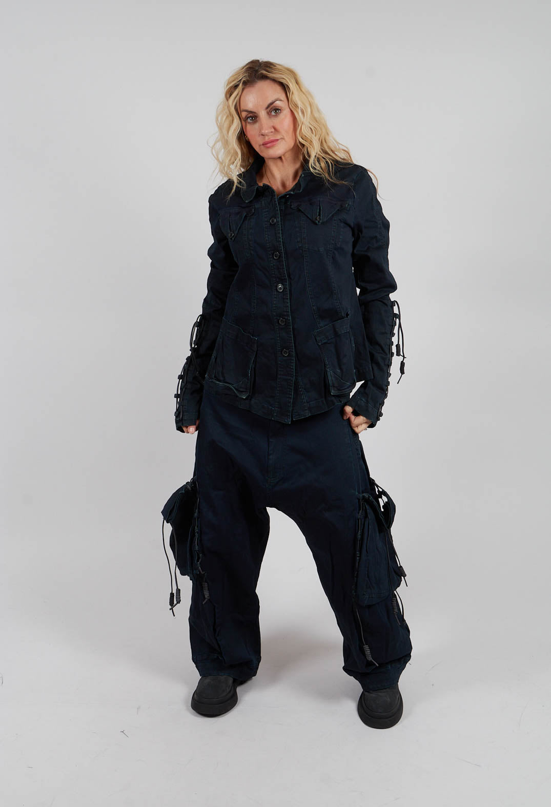 Button Through Jacket in Pine Dark - 2061117