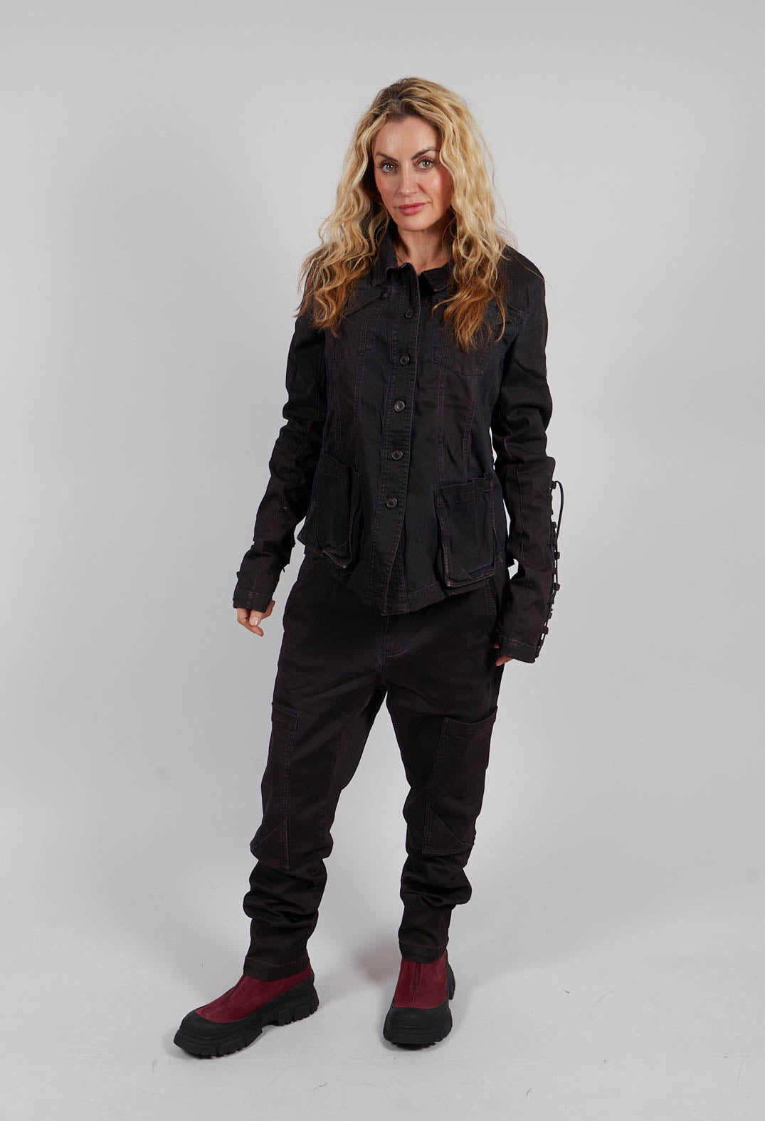 Button Through Jacket in Crab Dark - 2061117