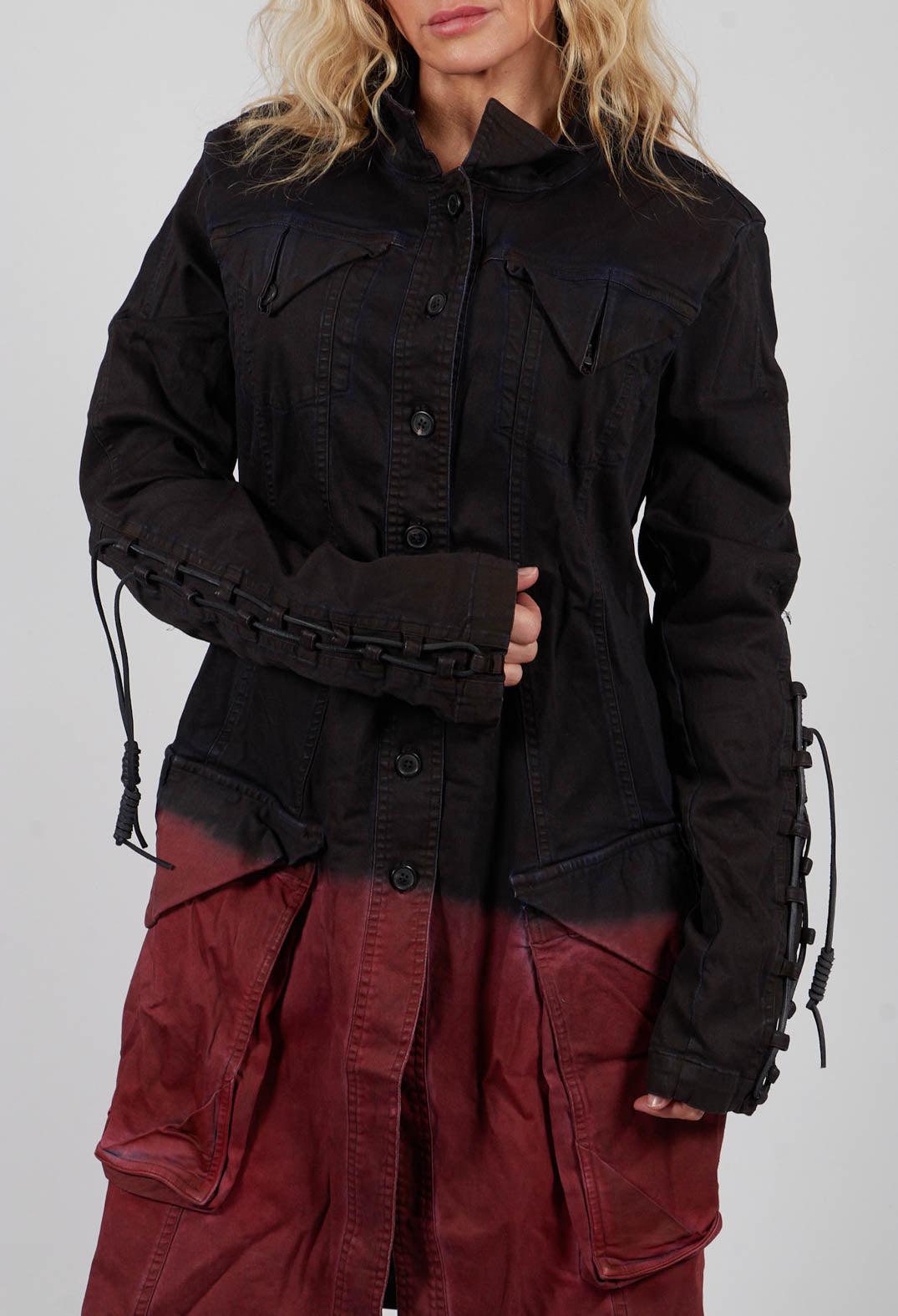 Button Through Coat in Crab Medium - 2061208
