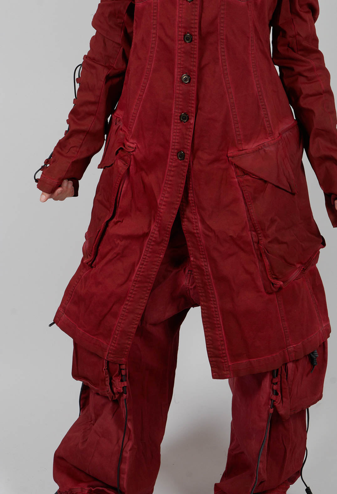 Button Through Coat in Crab Light - 2061208