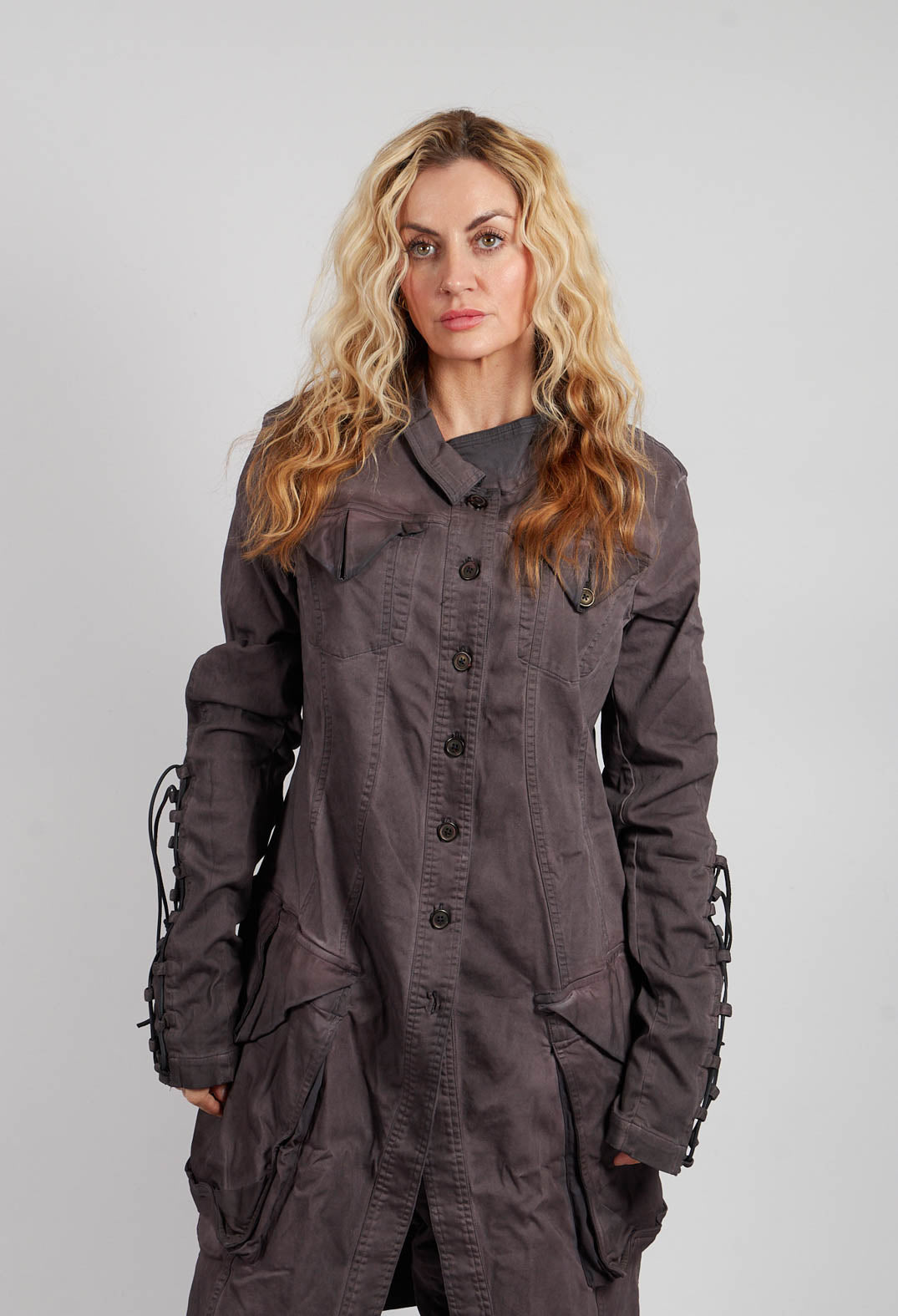Button Through Coat in Flamingo Light - 2061208