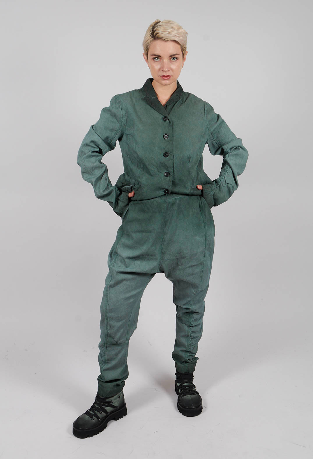 Fitted Jacket in Pine Reverse - 2121101