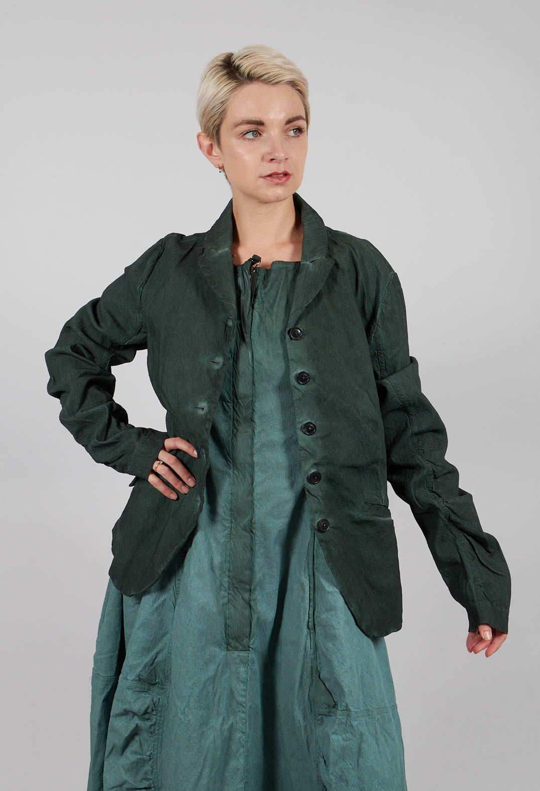 Fitted Jacket in Pine Cloud - 2121101