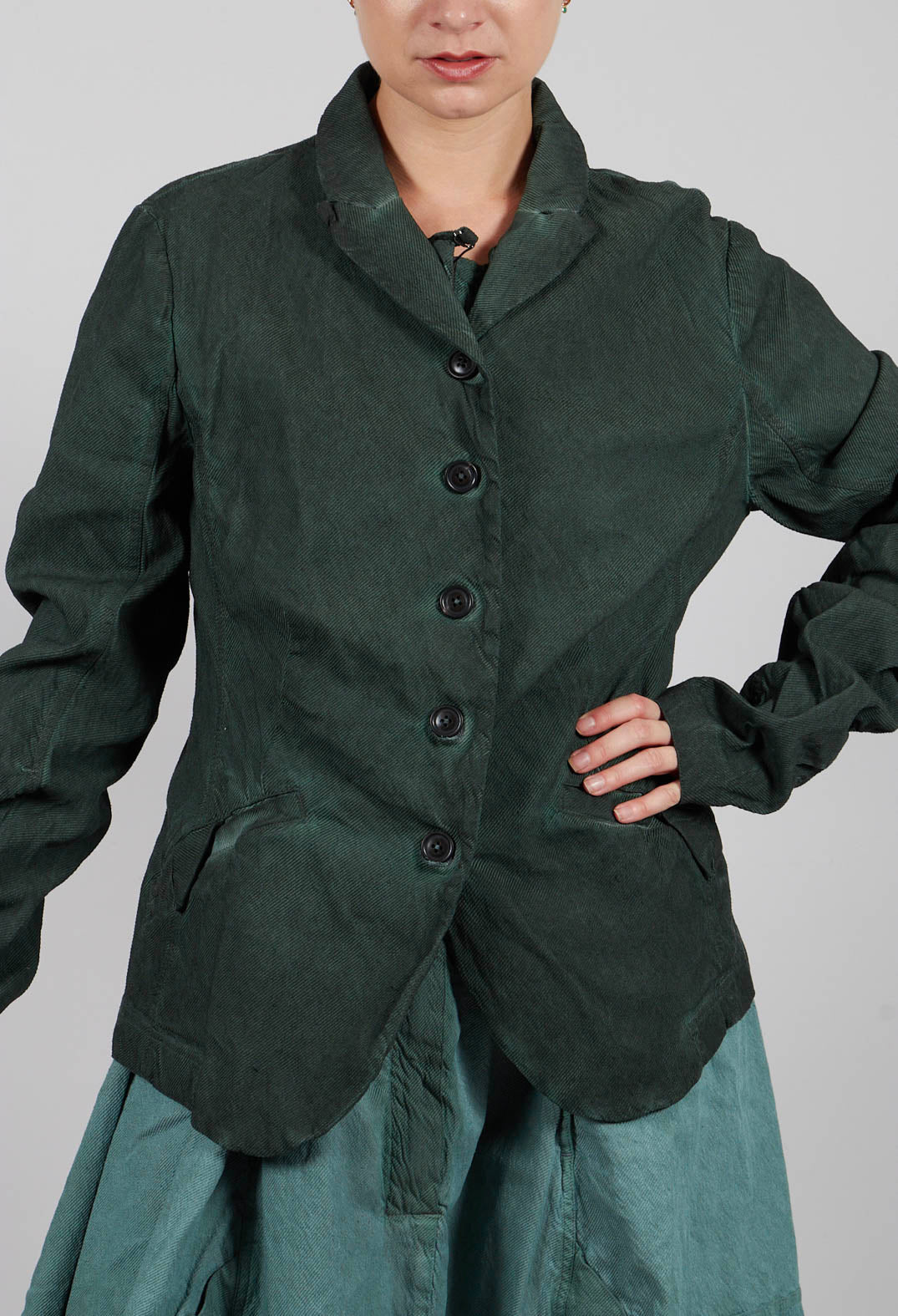 Fitted Jacket in Pine Cloud - 2121101