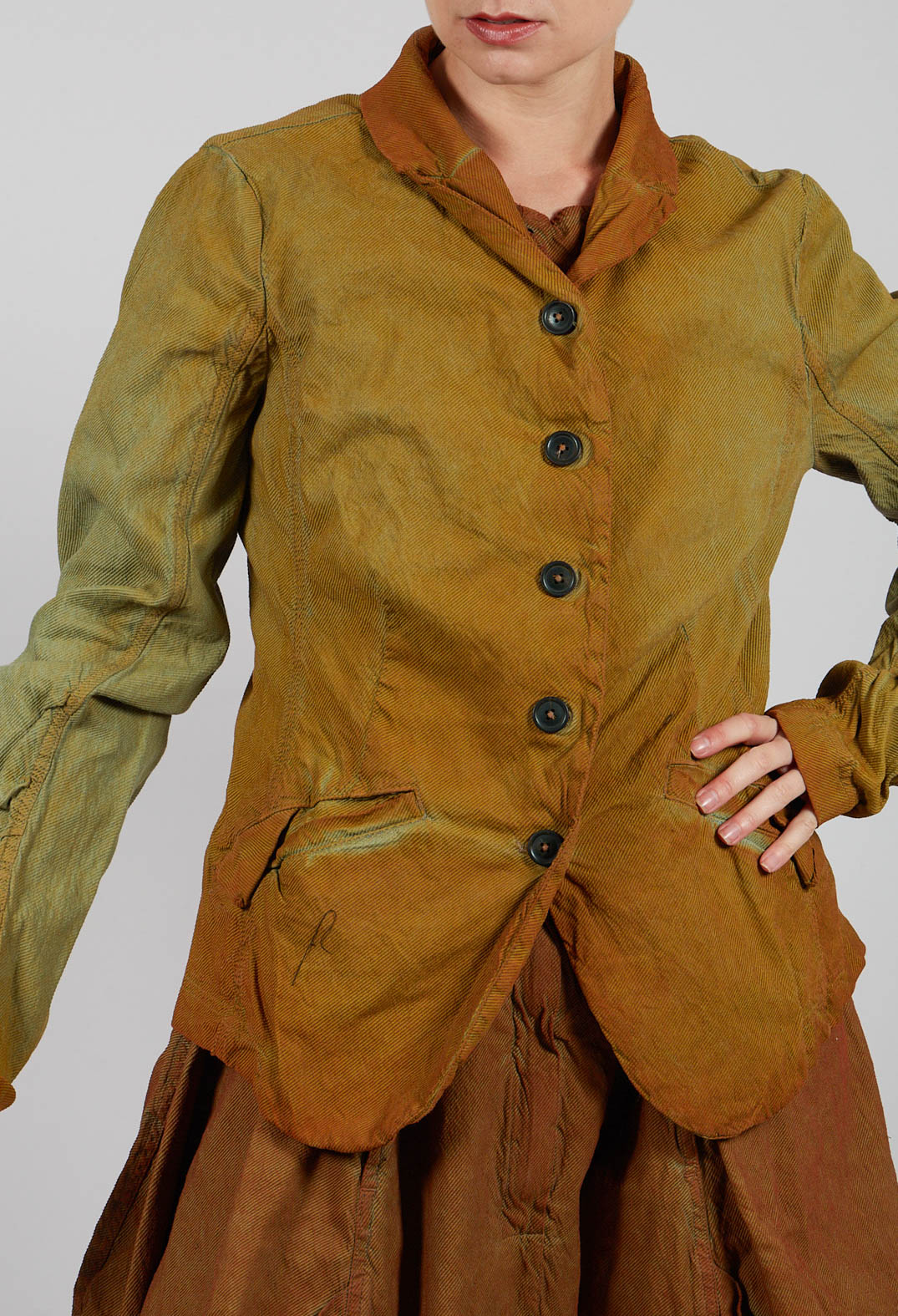Fitted Jacket in Lagoon Reverse - 2121101