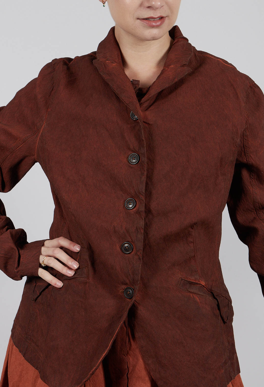 Fitted Jacket in Crab Cloud - 2121101