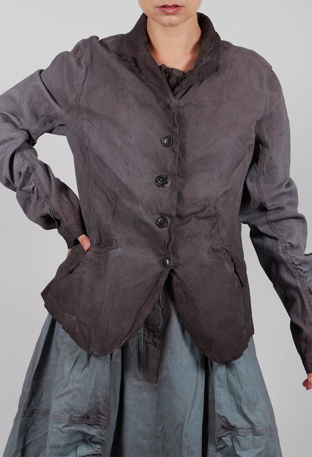 Fitted Jacket in Flamingo Reverse - 2121101