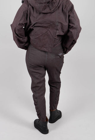 Slim Fit Trousers with Ruched Leg in Flamingo Cloud - 2120104