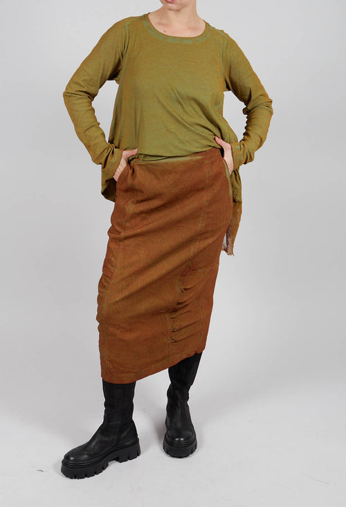 Ruched Detail Pencil Skirt in Lagoon Cloud - 2120306