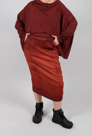 Ruched Detail Pencil Skirt in Crab Reverse - 2120306