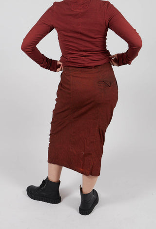 Ruched Detail Pencil Skirt in Crab Cloud - 2120306